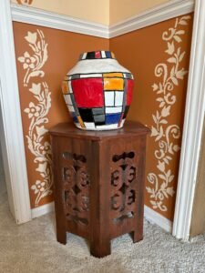 Read more about the article The Art of Structural Lace: A Carved Faux Wood Side Table