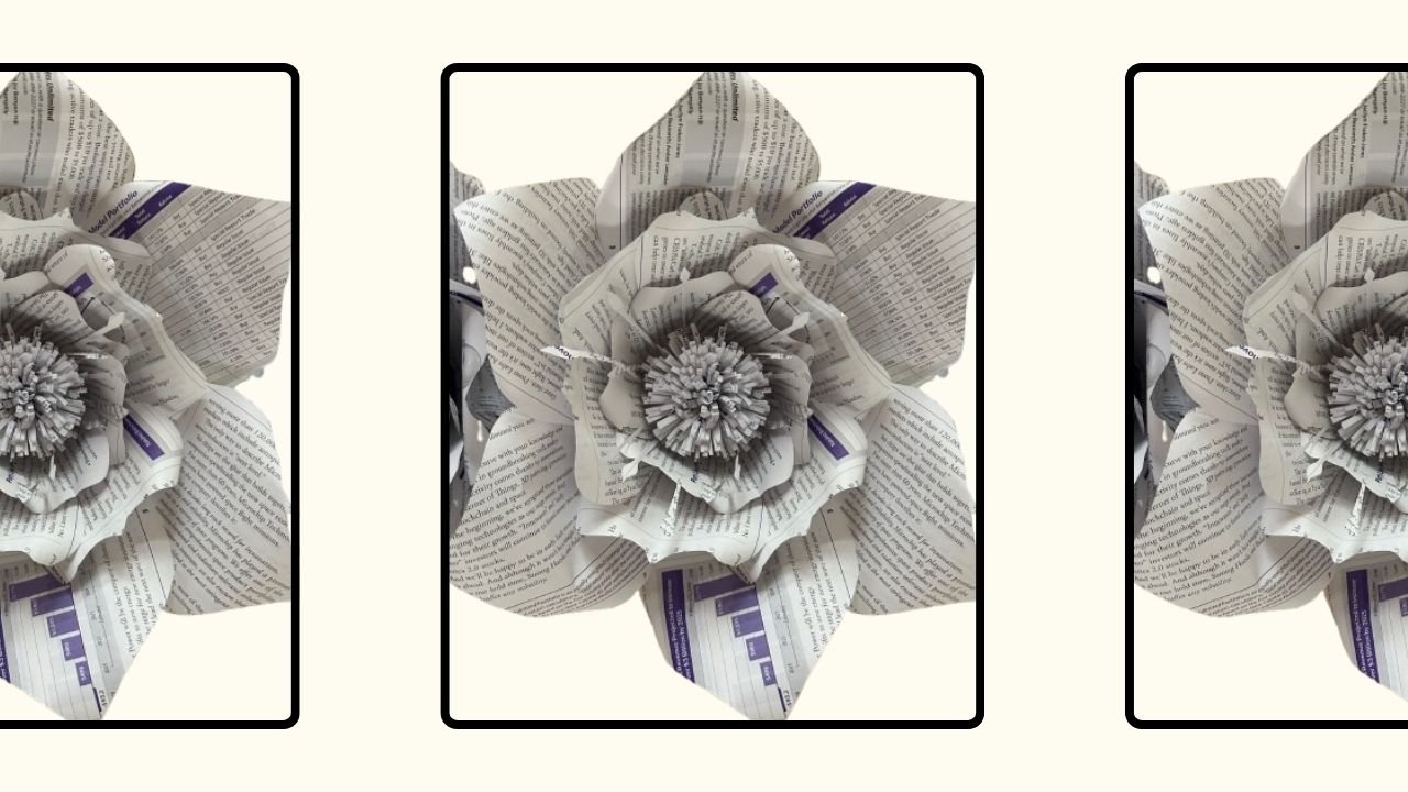 Read more about the article wall decor DIY: Make A Giant flower with Brochure Paper