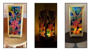 Read more about the article CD Cover Faux Stained Glass Lamp DIY