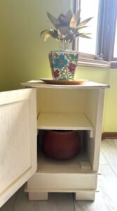 Read more about the article Faux-wood Architectural Forms: A Stylized Medallion Accent Cabinet