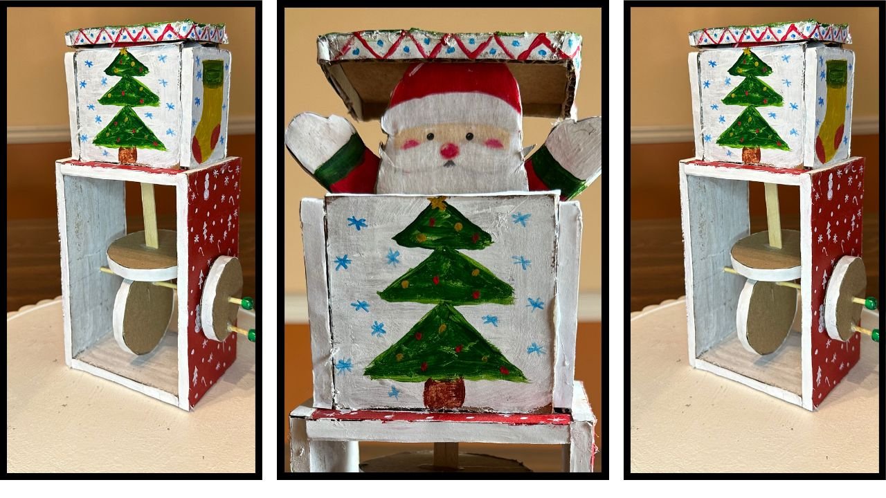 Read more about the article Magical Moving Toy Out Of Cardboard:Peeking Santa