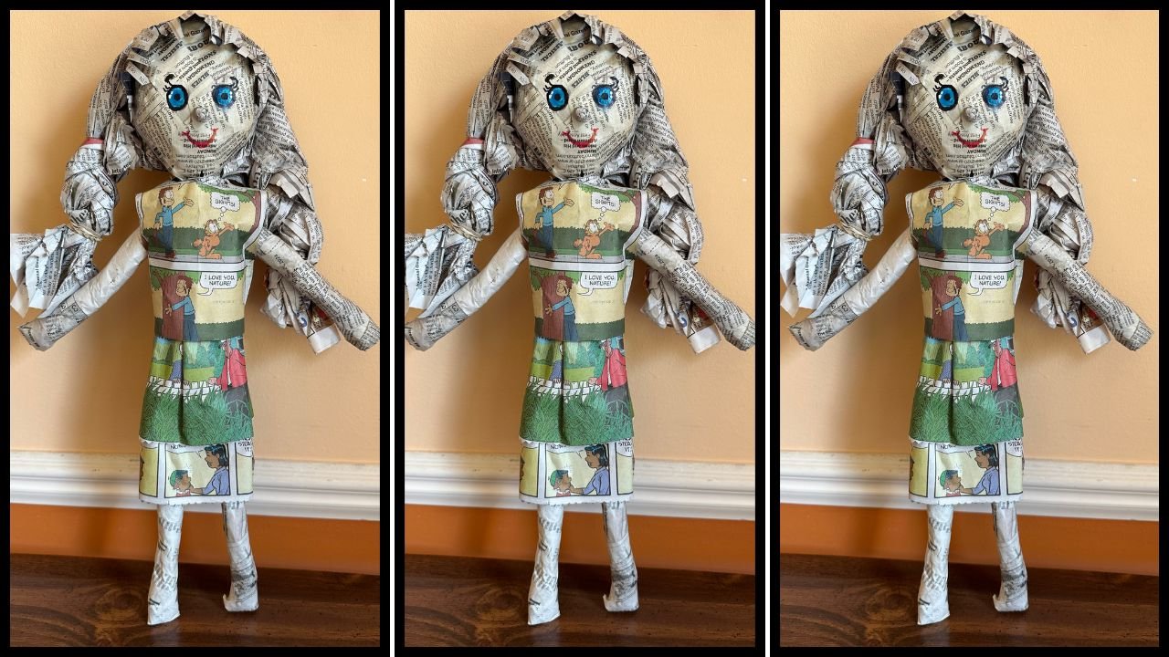 Read more about the article An Incredible Doll Made Entirely Out Of Newspaper, Even Clothes and Hair!