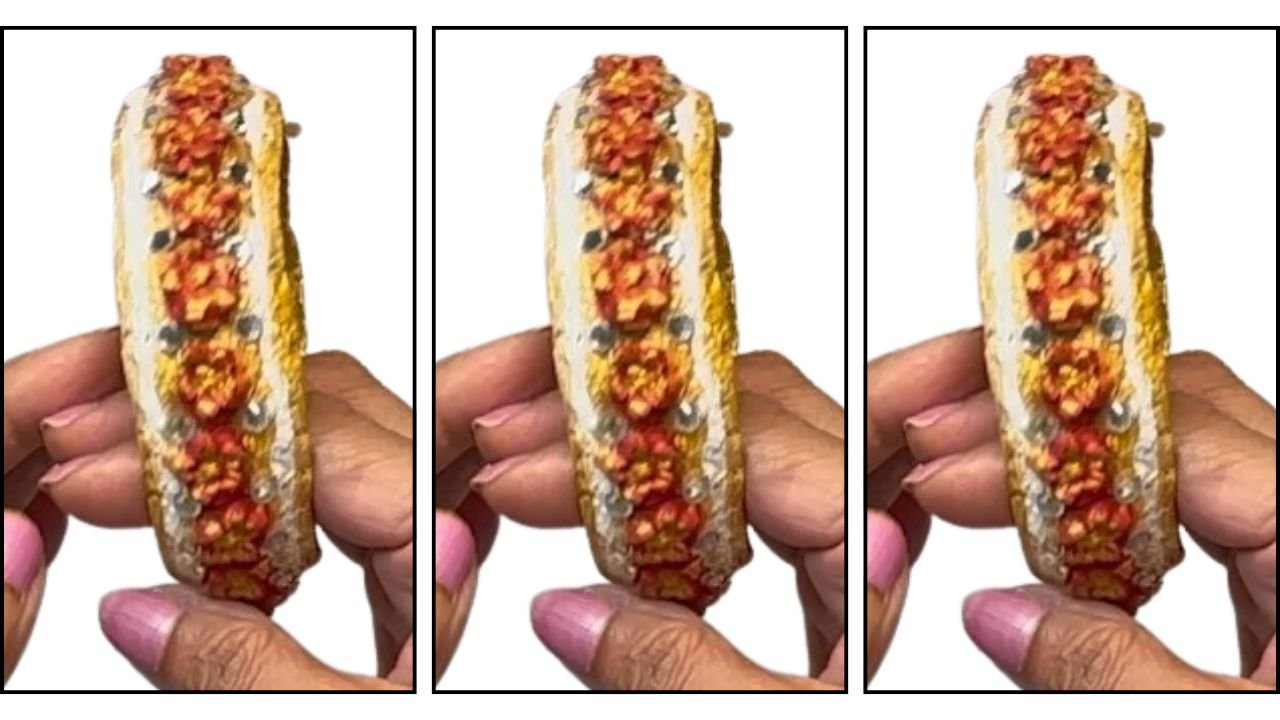 Read more about the article How To Make paper Mache Clay Bangle: cardboard paper Mache Clay DIY