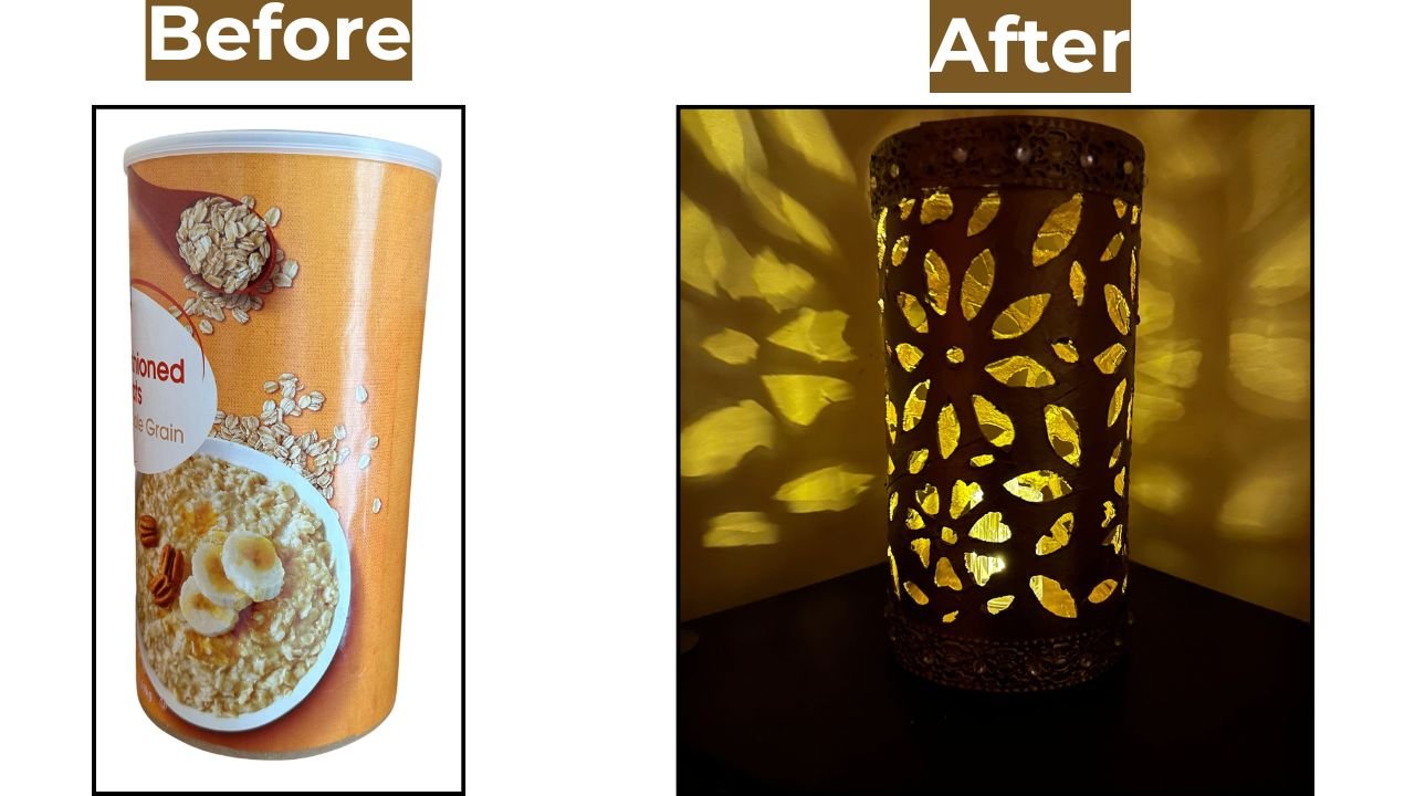 Read more about the article I Turned An Empty Oatmeal Container Into A Luxury Table Lamp